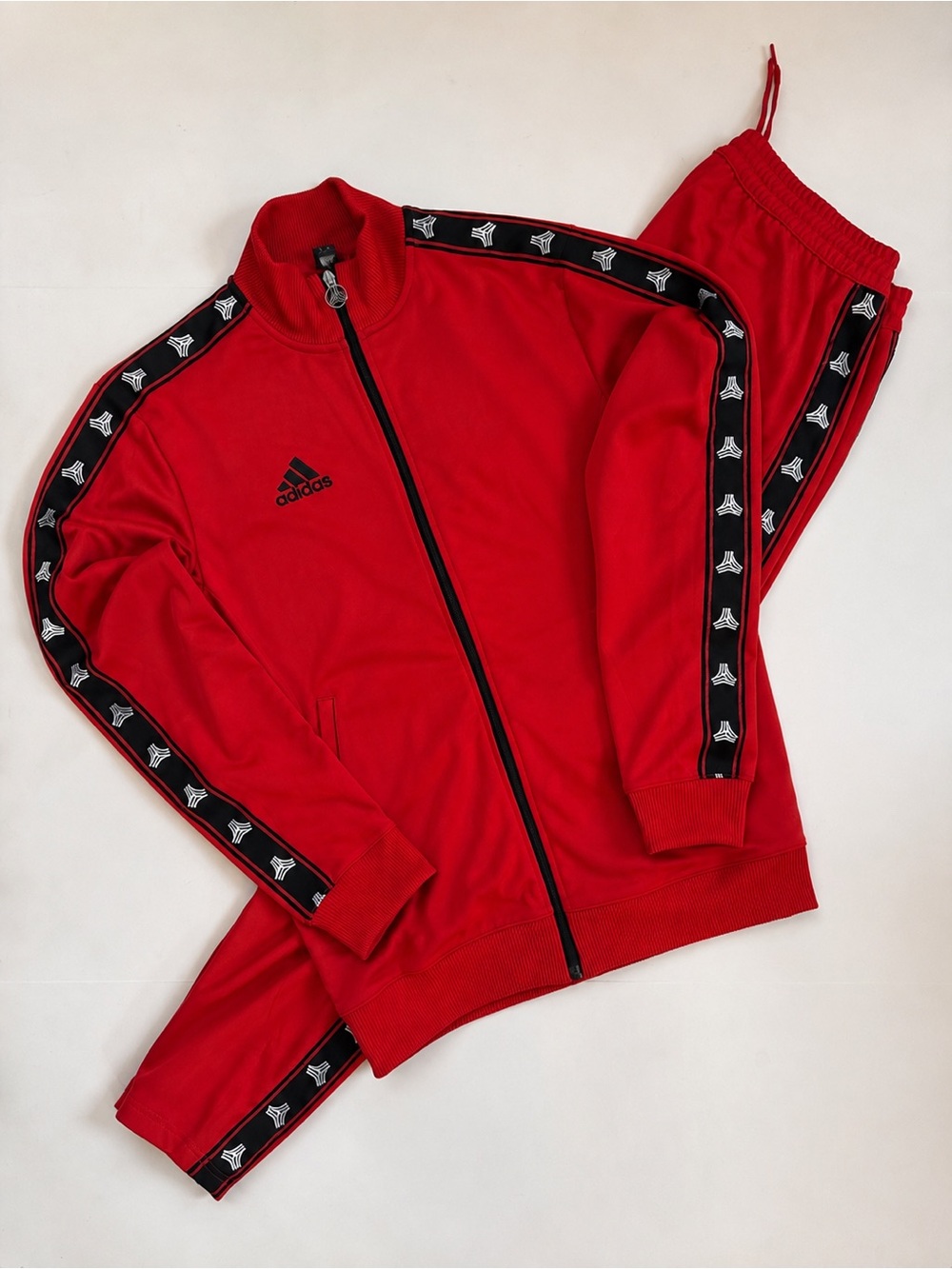 Adidas Tango Red Black Track Suit Jacket Pants Set Men’s Medium Soccer